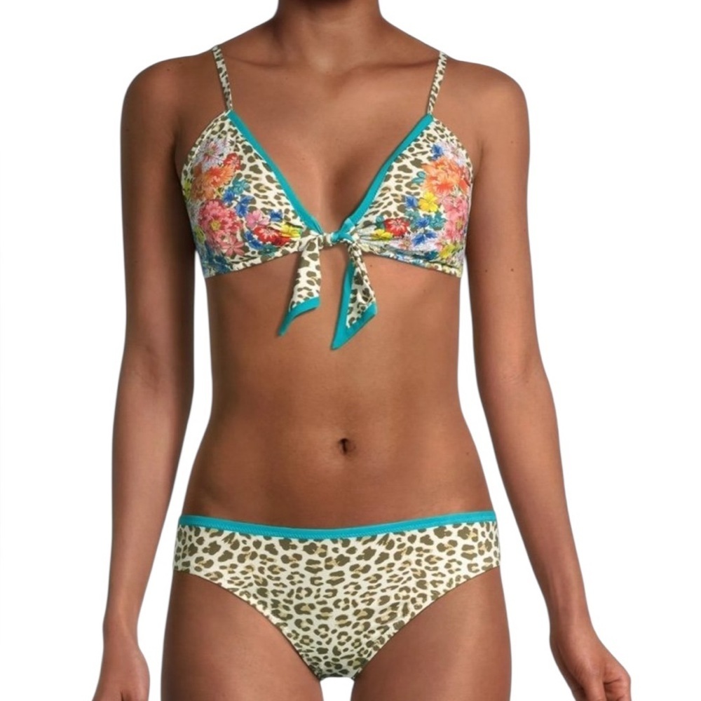 Johnny Was Mia Triangle Bikini Set Xs